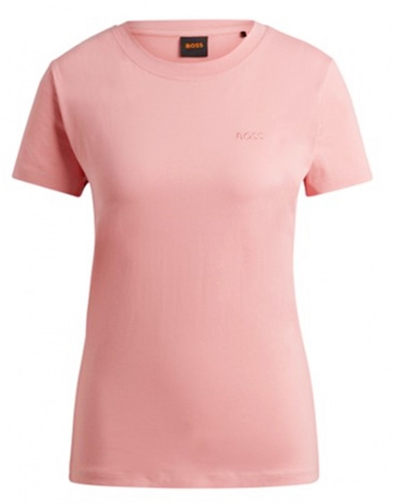 Boss Slim-Fit T-Shirt C_Esogo_1 aus Baumwoll-Jersey mit Logo-Detail pink 689 S