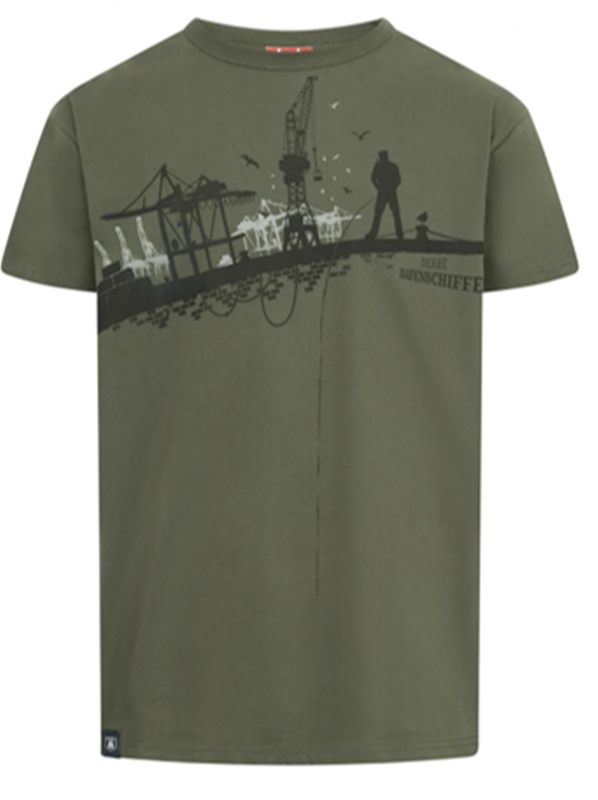 Derbe Hafenschiffer Herren T-Shirt Olive Grün 050