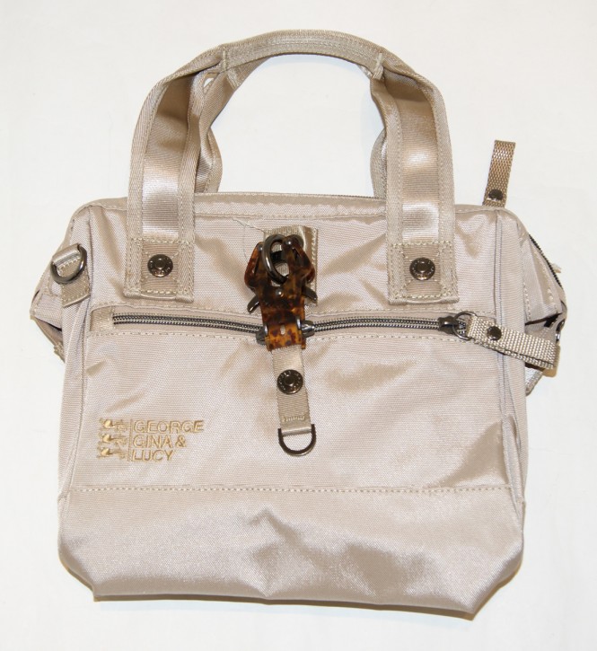 George Gina & Lucy Nylon Frameboy Handtasche Farbe havanna beige 222