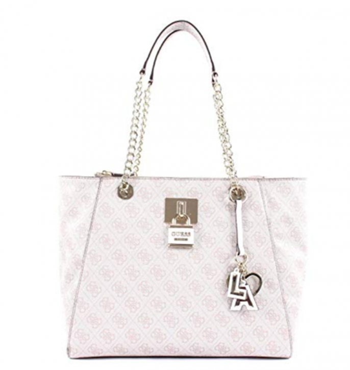 GUESS  Damen Downtown Cool Tote Schultertasche  Guess Damen Downtown Cool Tote Schultertasche weiss