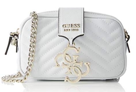 GUESS Damen Violet Mini Crossbody Camera Umhängetasche weiss