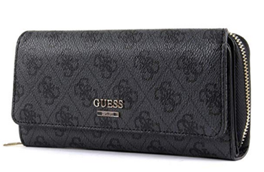 GUESS Damen Geldbörse  Downtown Cool Slg Lrg Cllutch black