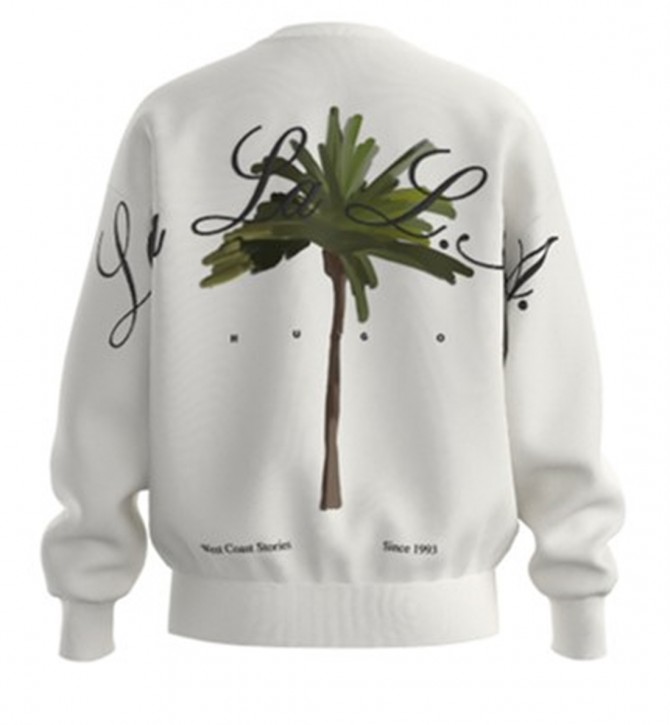 Hugo Sweatshirt Dutap aus Baumwoll-Terry mit Logo-Artwork natur 102