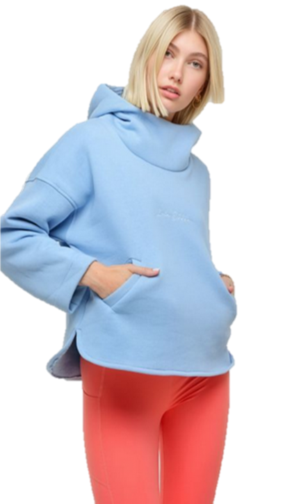 David Benedict / Laura Lauren Kapuzenpullover Jil kuscheliger Hoodie smoky blue 037