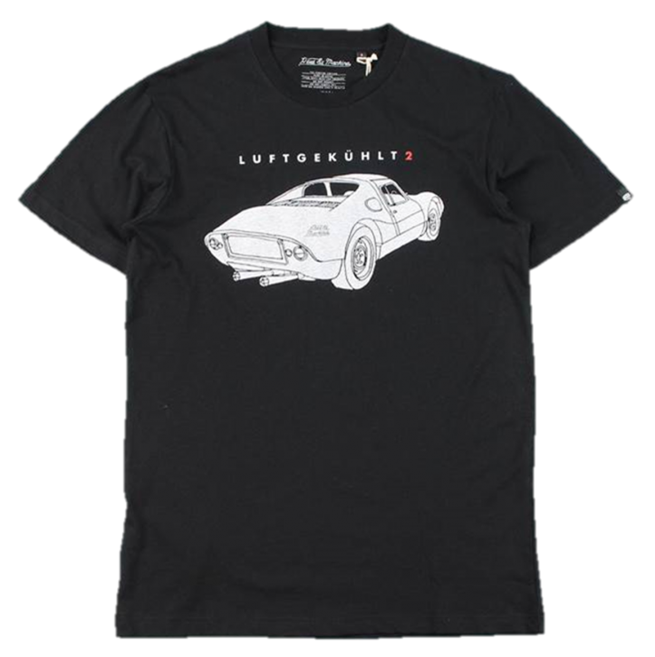 DEUS EX MACHINA T-SHIRT LUFTGEKÜHLT PORSCHE 906 FARBE SCHWARZ