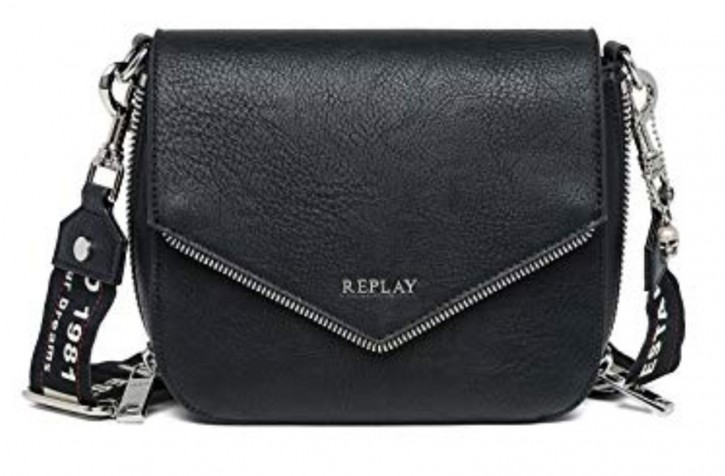 Replay Damen Fw3751.000.a0362 Umhängetasche, Schwarz (Black), 7x18x22 cm