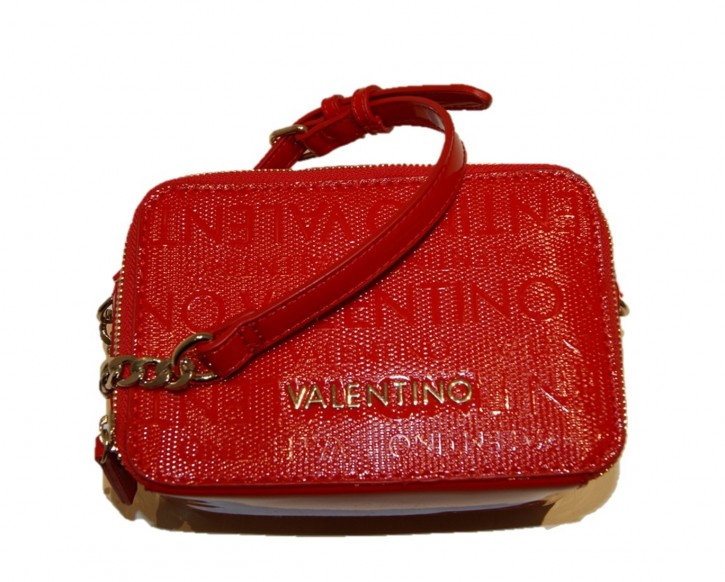 VALENTINO By Mario Valentino Lack Schultertasche SERENITY mit all over Logo Farbe rot