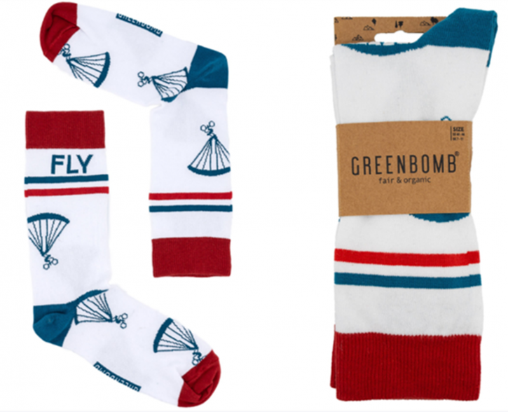 Greenbomb Bike Fly High Socks weiß 001 Grösse 41-46