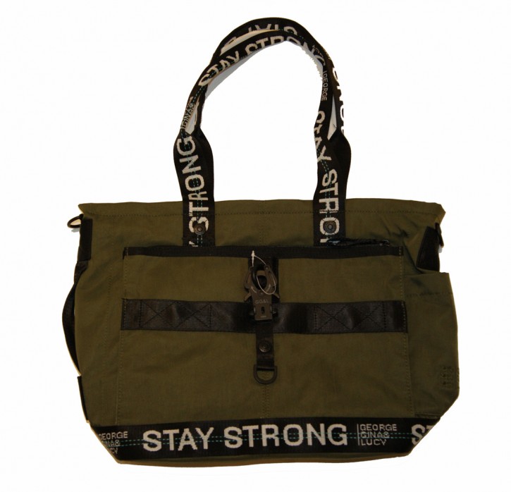 GEORGE GINA & LUCY Nylon Handtasche THE STYLER Farbe oliv strong 704