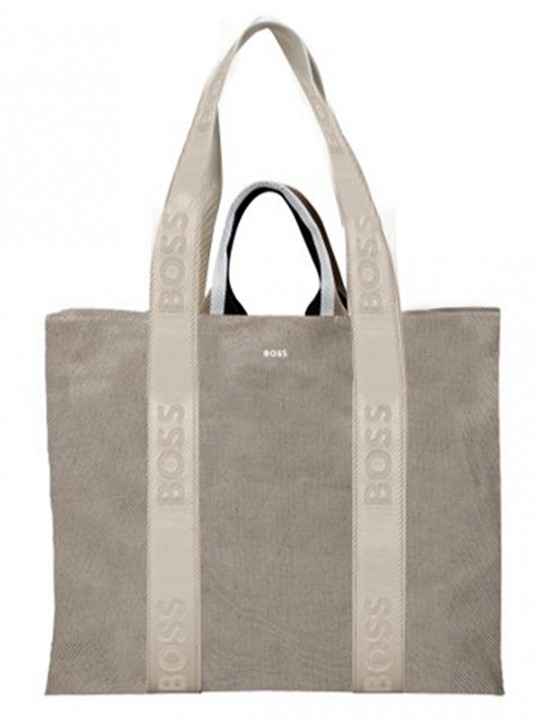 Boss Damen Shopper Tasche Deva Tote L.-LP Farbe 055 Light/Pastel Grey