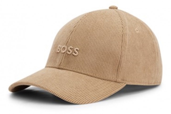 Boss Cap Zed-Flag-CO aus Cord mit feiner Struktur und Logo-Stickerei beige 282