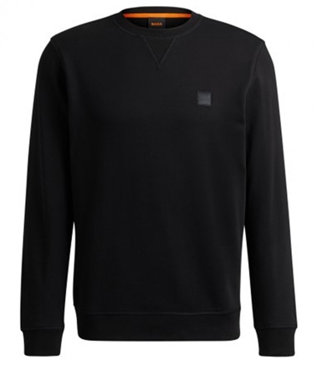 Boss Relaxed-Fit Sweatshirt Westart aus Baumwolle mit Logo-Aufnäher schwarz 001