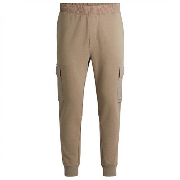 Boss Jogginghose Se_PocketCargo aus Baumwoll-Terry mit Cargotaschen beige 246