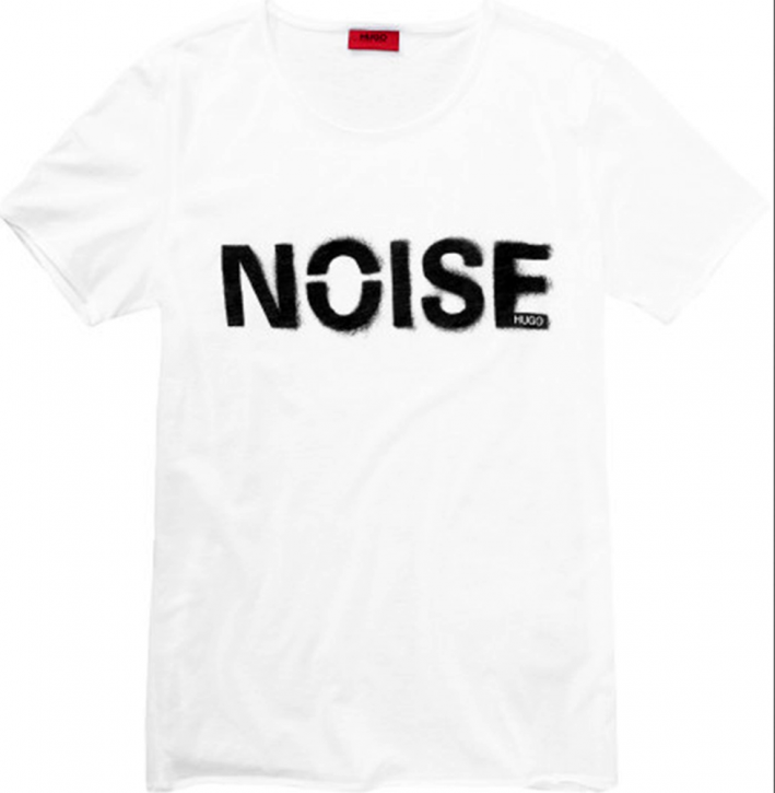 HUGO T-SHIRT NOISE FARBE WEISS 100